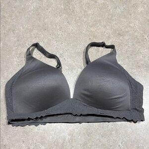 Aerie Gray Lace Trim Women's Bra size 36c